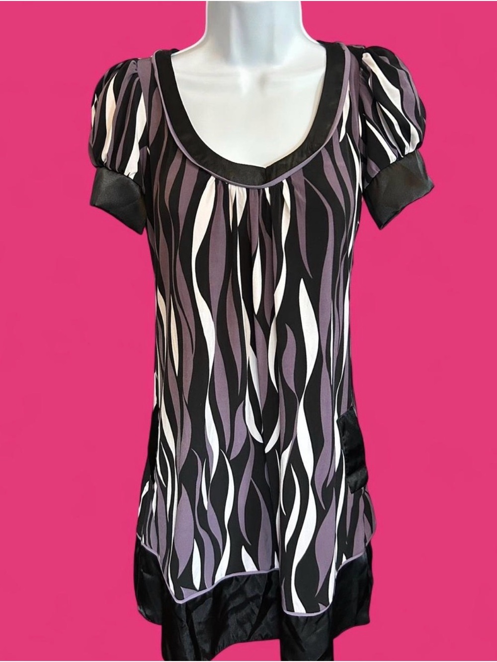Y2K Cute Candie’s abstract midi dress w/pockets